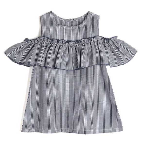 Girls summer top, Navy/white, NWT, S (5/6) - Picture 1 of 7